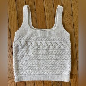 J. Crew Off-White Cable Knit Top